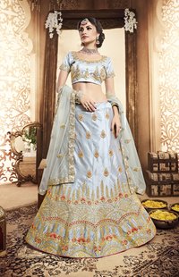 Wedding Wear Lehenga - Color: As Per Image