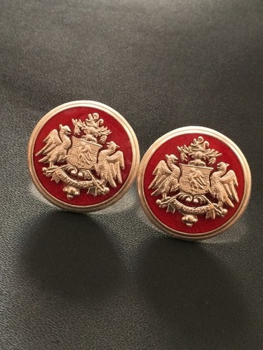 Button For Sherwani - Metal Snap Button, Round Flatback Design | Elegant Embroidery, Premium Fabric, Plated Finish, Classic Look
