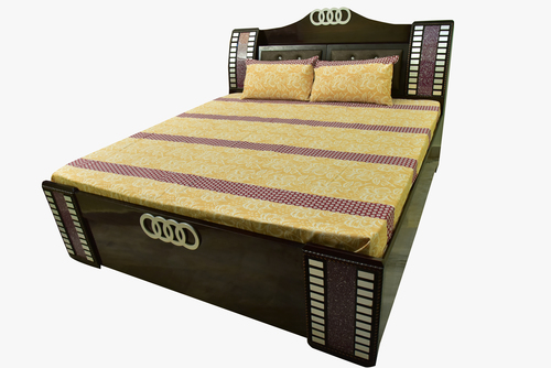 Brown Cotton Double Bed Sheet