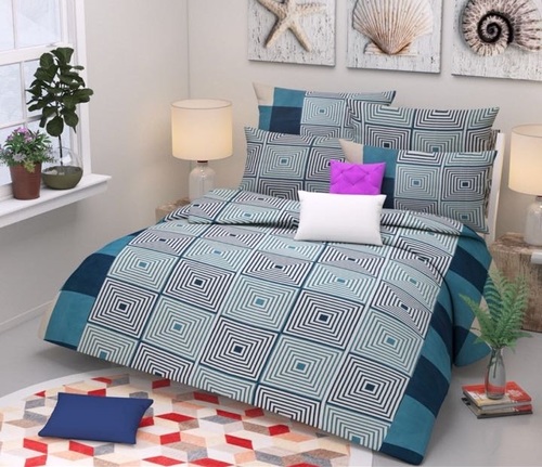 3D Double Bedsheet Length: 90 Inch (In)