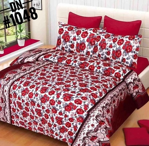 3D Double Bedsheet - Polyester Material, 90 Inch Length, Queen Size | Soft, Durable, Vibrant Designs for Enhanced Bedroom Aesthetics