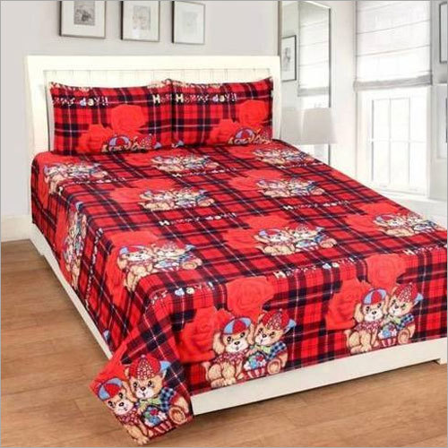 3D Double Bedsheet - PolyCotton, 90 x 90 Inches Bed Sheet, 17 x 27 Inches Pillow Covers | Ideal for Queen Size Beds, Vibrant Design