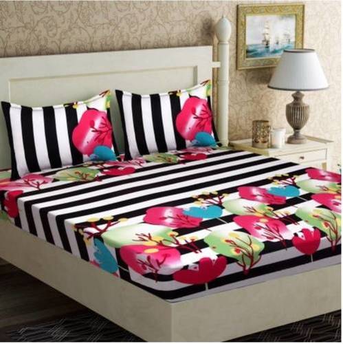 Lemry Double Bedsheet - Polyester Material, Queen Size 90 Inches | Luxurious Comfort and Elegant Design for a Cozy Bedroom