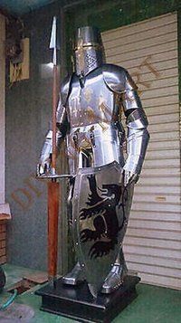 THORINSTRUMENTS (with device) ARMOR MEDIEVAL KNIGHT CRUSADER FULL SUIT OF ARMOR COLLECTIBLE WEARABLE COSTUME