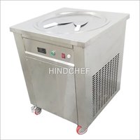Ice Cream Roll Machine - Stainless Steel, 20 Inch Pan Size , 60 Seconds Cooling Time, Defrost Feature, Includes Temperature Controller, Lockable Wheels