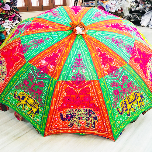Multi-Color Handmade Sun Cotton Beach Umbrella