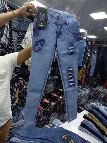 Ladies Jeans - Denim Material, Waist Size 28-40, Sky Blue Color | Breathable, Washable, Ideal for All Seasons
