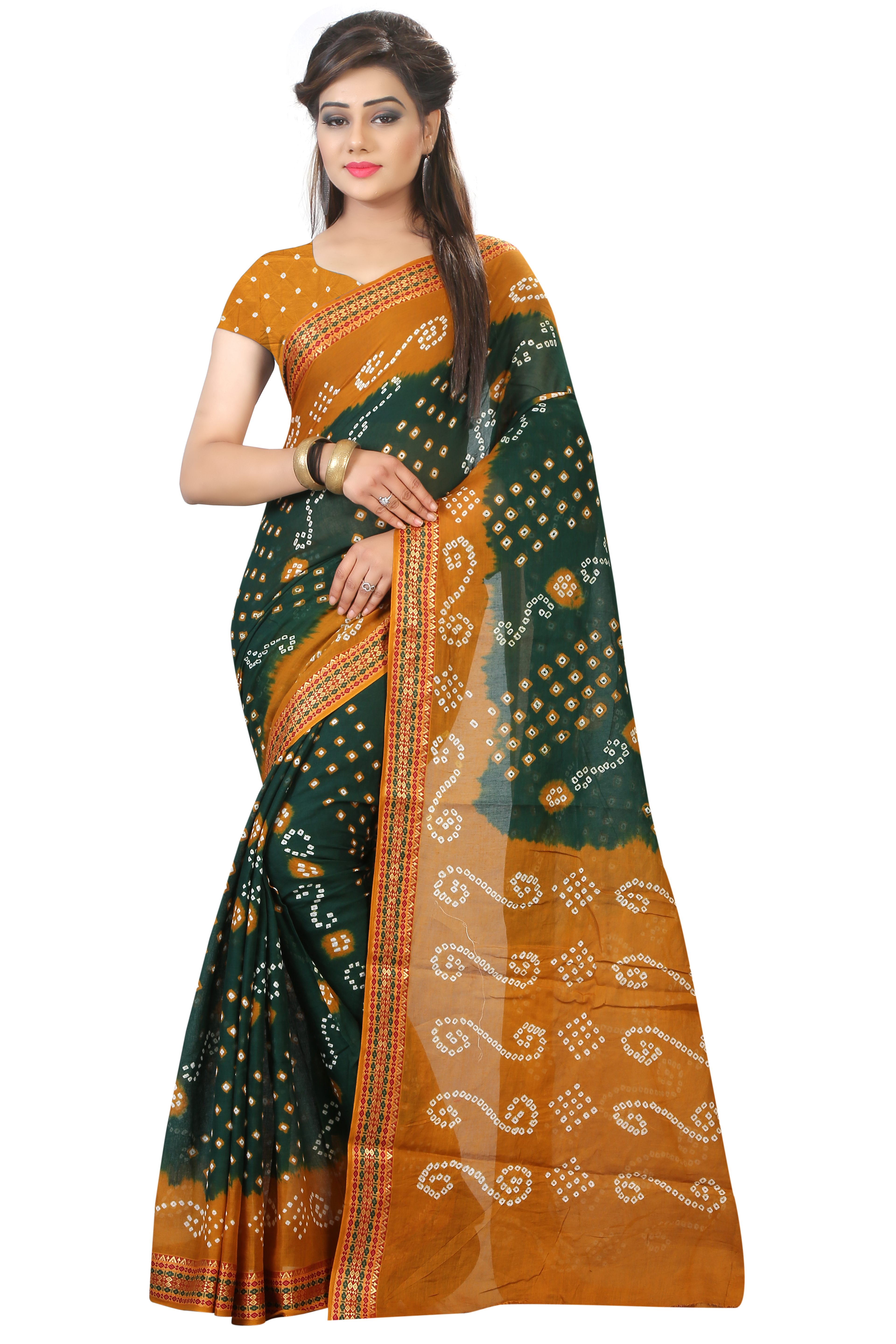 Fancy Designer Cotton Bandhani Saree