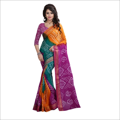 Fancy Designer Bandhani Printed Saree