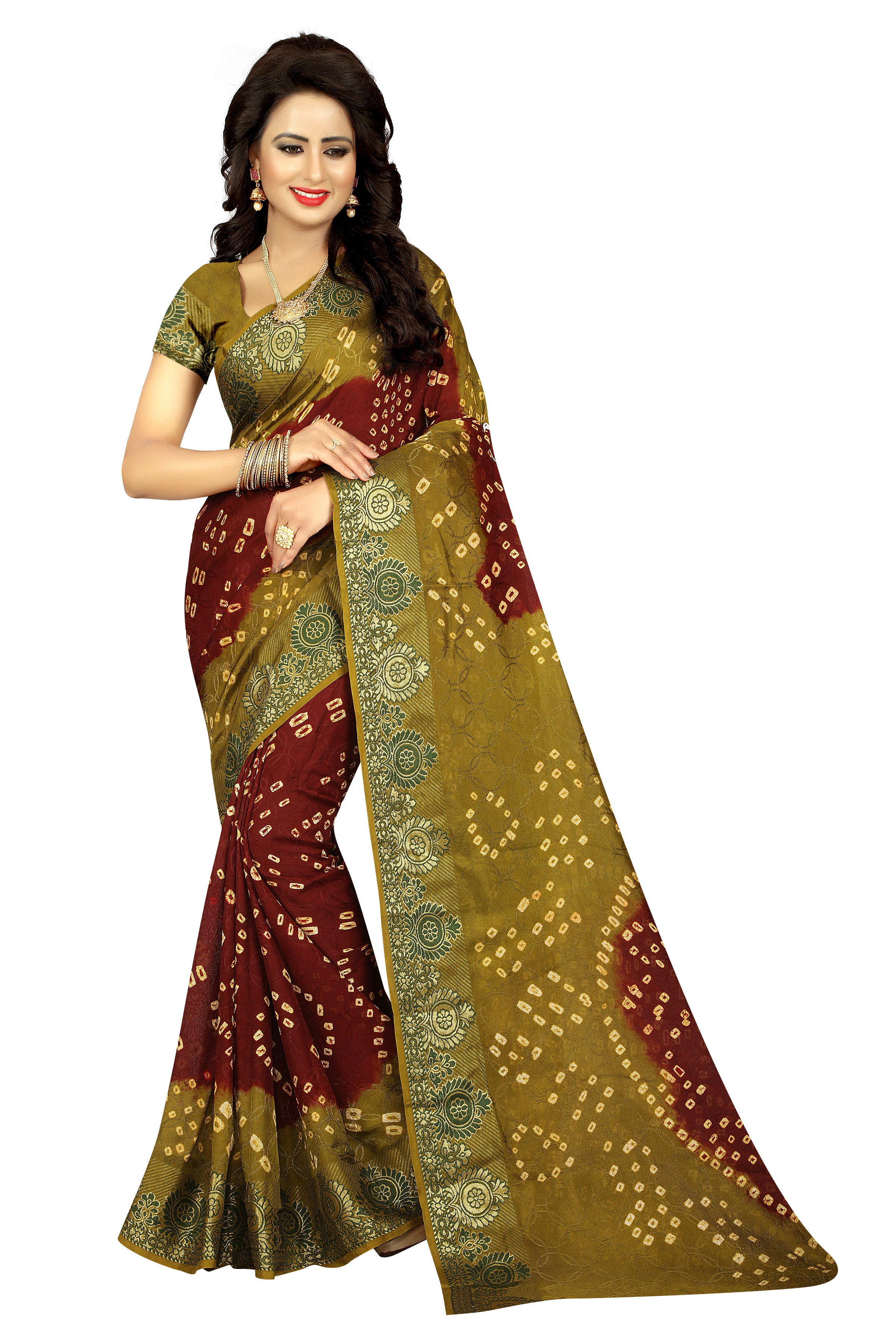 Bandhani Silk Saree