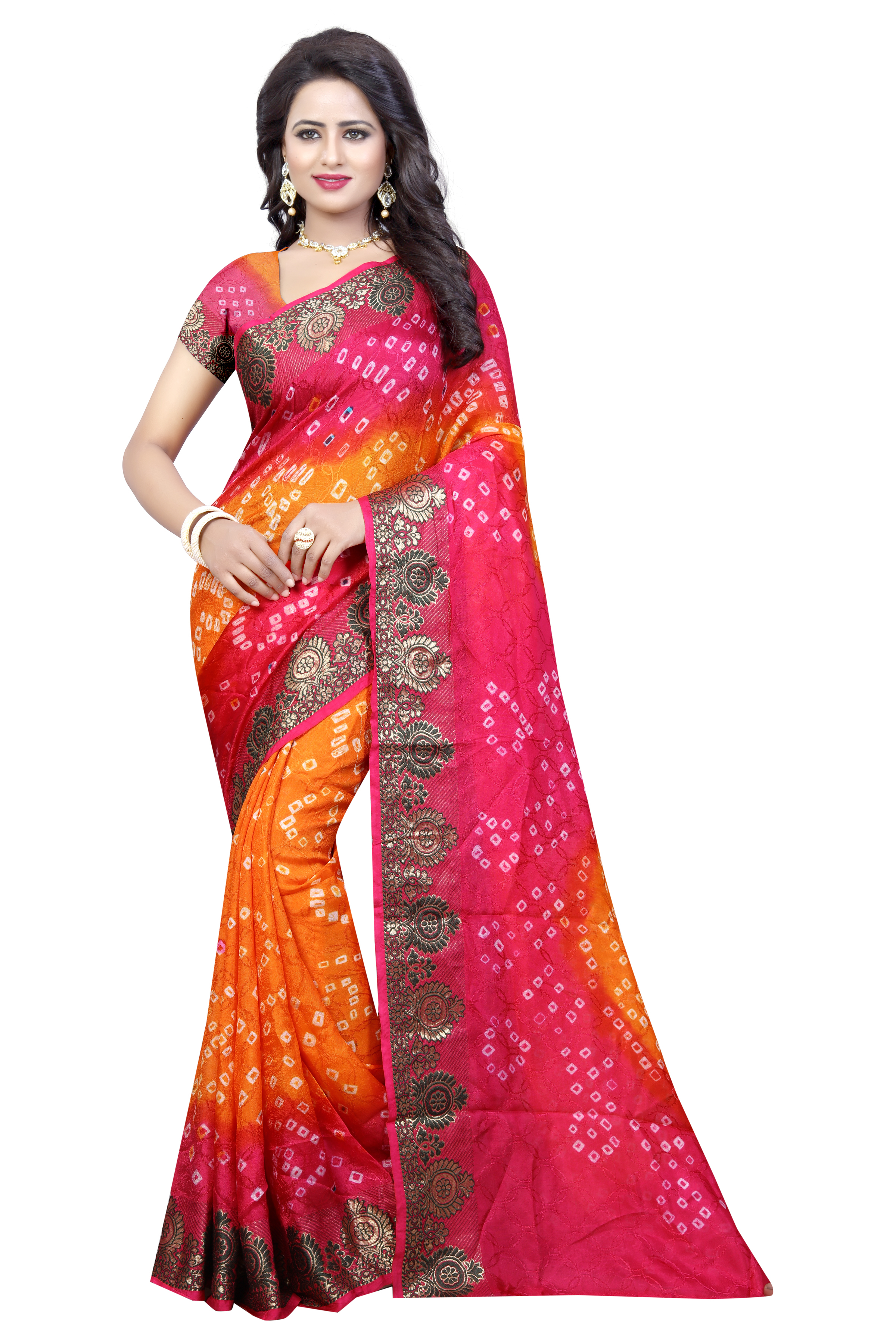 Bandhani Silk Saree