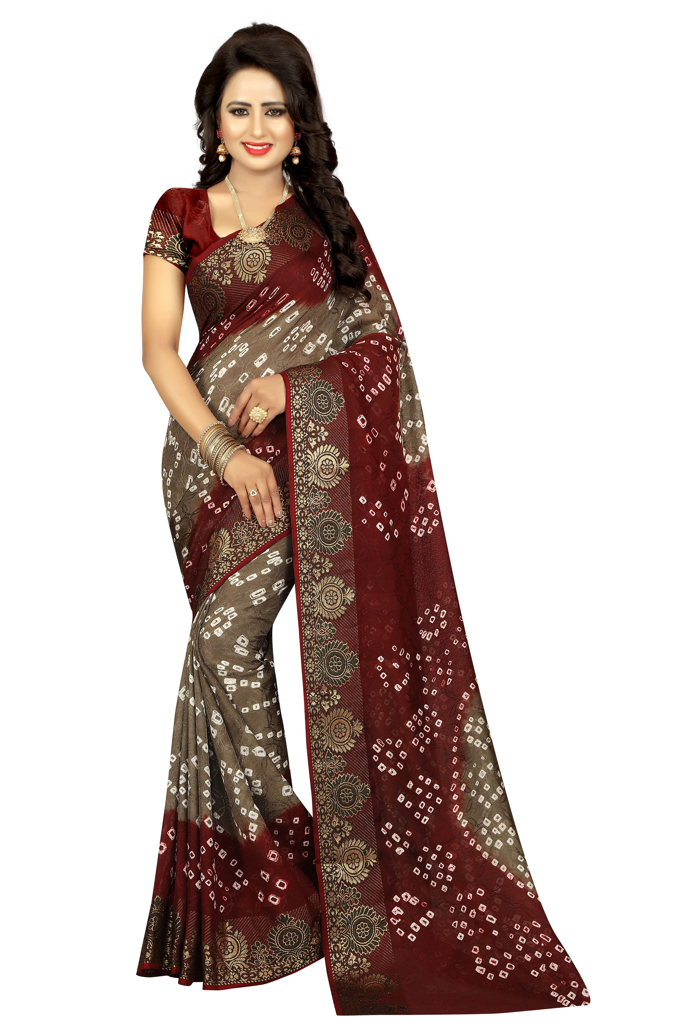 Bandhani Silk Saree