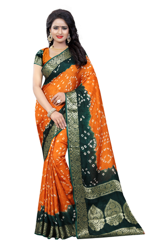 Bandhani Printed Silk Saree