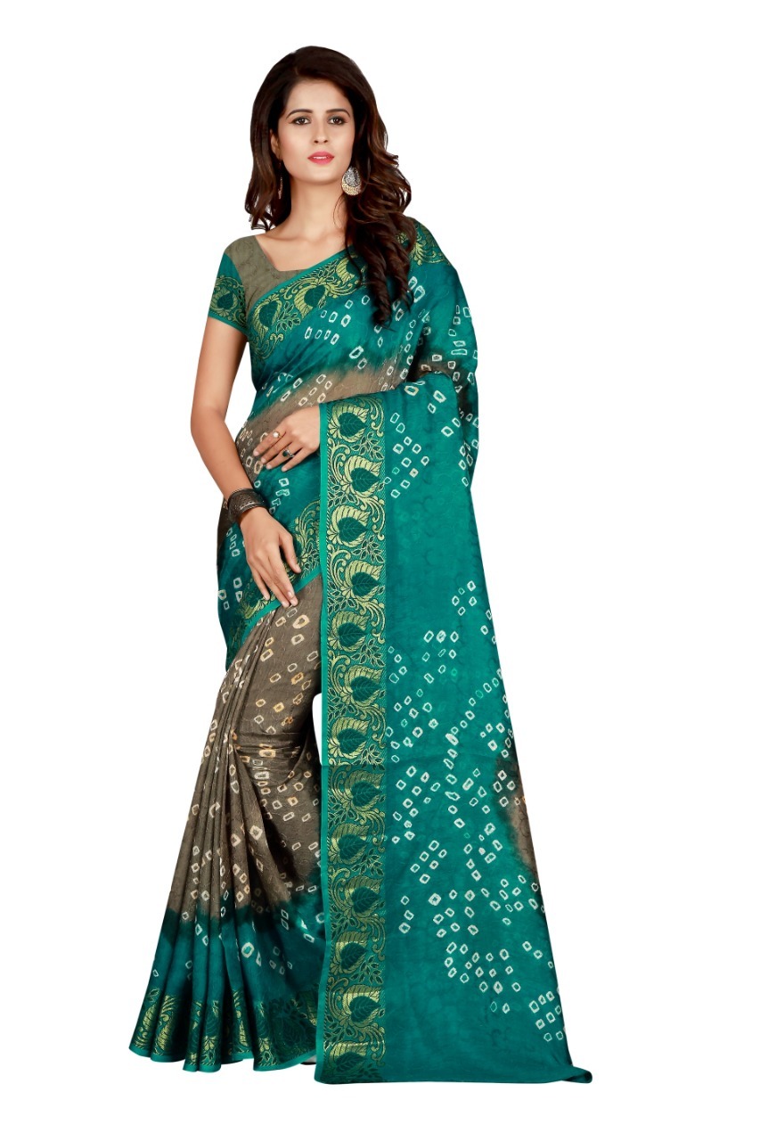 Bandhani Printed Silk Saree