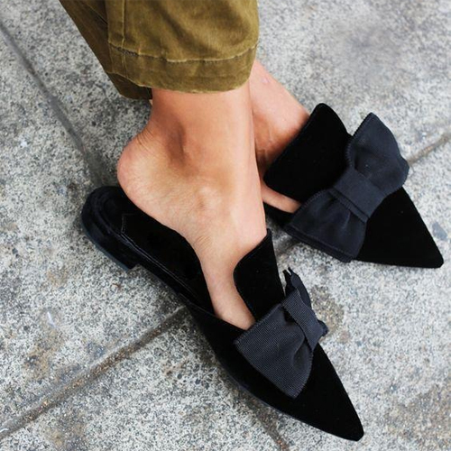 Ladies Mule Flat Shoes