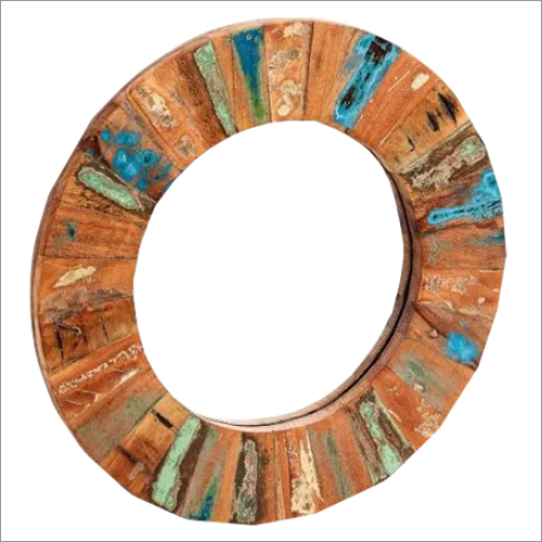Reclaimed Round Mirror Length: Standard Centimeter (Cm)