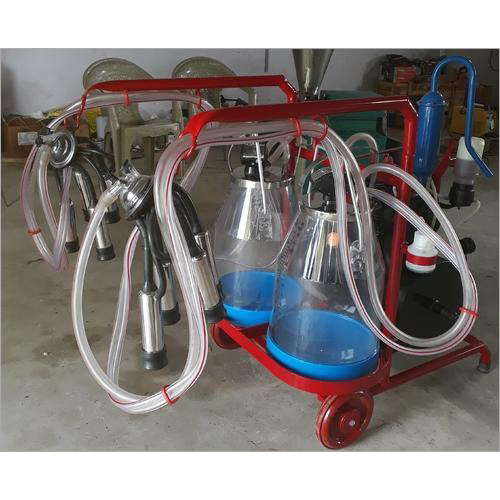 MMU Double Bucket Transparent Milking Machine - Stainless Steel, 3 X 2.5 X 2 Feet | High Efficiency, Semi-Automatic Operation, 20-25 Cows/Hour Output