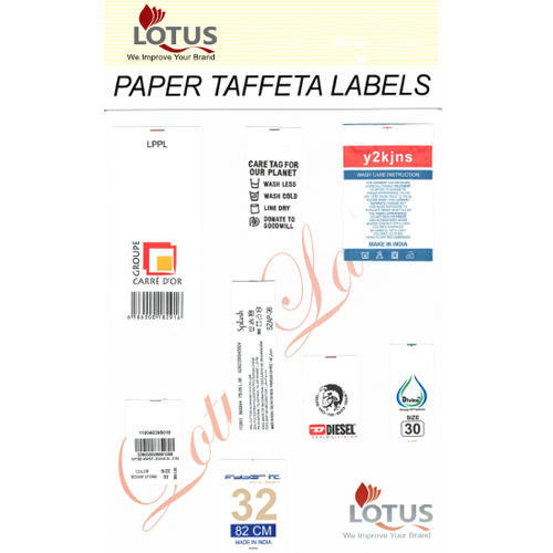 Taffeta Printed Paper Labels