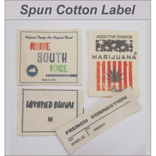 Spun Cotton Labels Length: 1 To 5 Inch Inch (In)