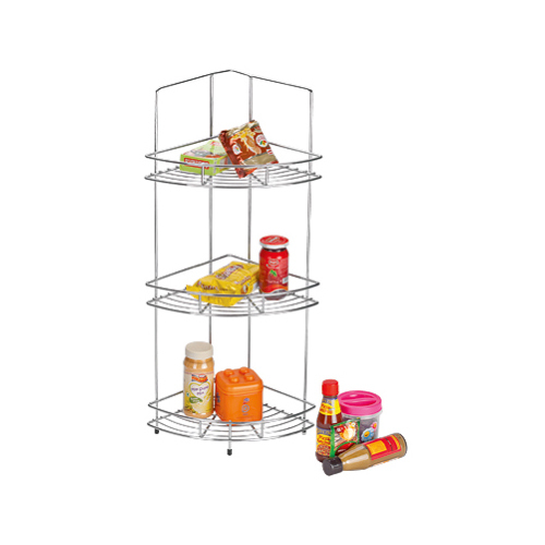 Stainless Steel Kitchen Corner Rack Height: 15.5 Inch (In)