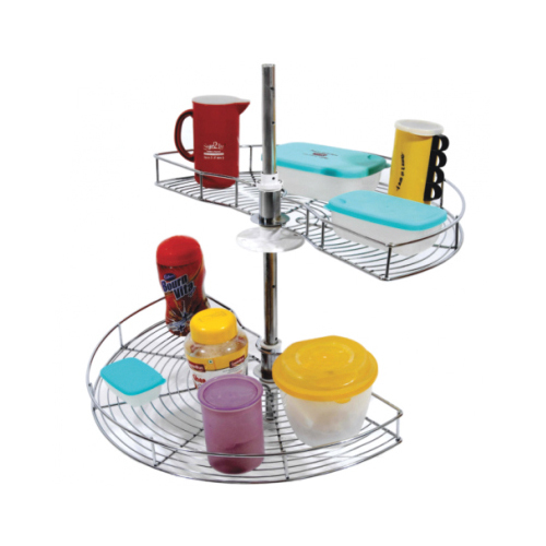 Stainless Steel D Shaped Basket - 6 x 20 x 4 Inch , Elegant Design with High-End Finish, Corrosion Resistant and Smoothly Finished Pole