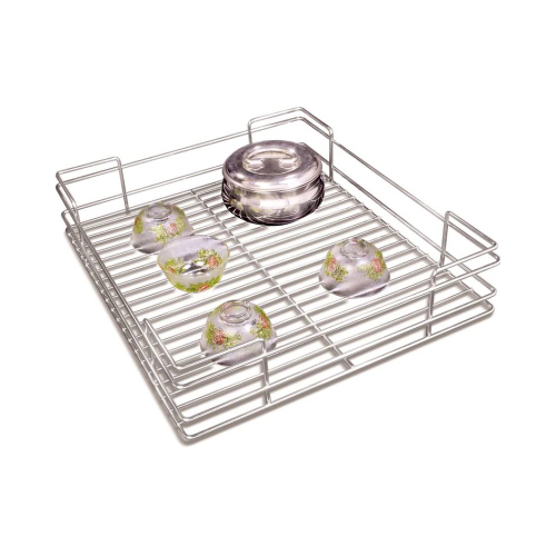 Stainless Steel Plain Kitchen Basket - 17x20x6 Inches | Elegant Finish, Durable Design, Smooth Edges, Corrosion Resistant