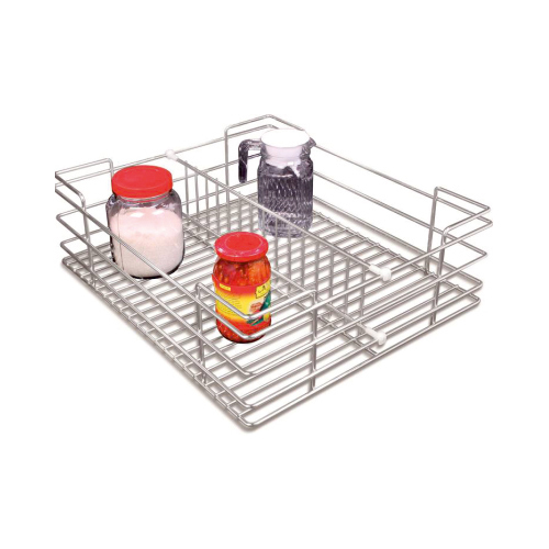 Stainless Steel Partition Kitchen Basket - 17 x 10 x 20 Inch, Corrosion Resistant, Elegant Design with Multiple Compartments for Utensil Storage