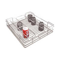 Ss Modular Kitchen Glass Basket - Stainless Steel, 20-24 Length X 12-30 Width X 20 Height | Easy To Clean, Corrosion Resistant, Versatile Design