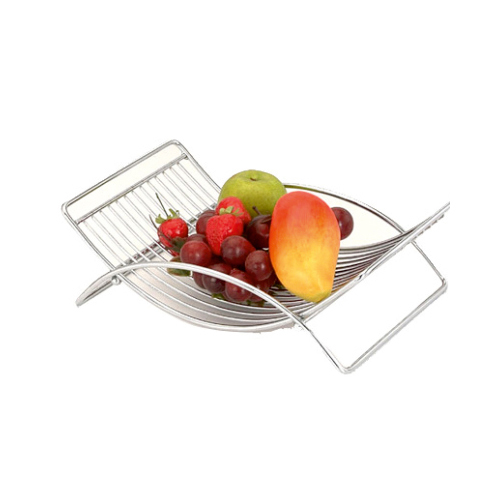 Stainless Steel Fruit Basket - 3 Inch Height, 6 Inch Width, 4-10 Inch Size | Elegant Design for Home Use, Durable Stainless Steel Material