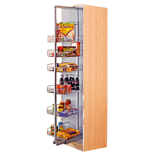 Stainless Steel Pantry Unit - Plastic & Steel Materials, 4-5 kg Weight | Cream and Silver Color Finish