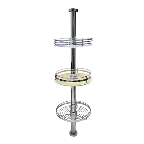 Pole System Kitchen Basket - Stainless Steel, 18 Inch Wide, Height Adjustable 6-8 Inch, Versatile for Hotel & Home Use