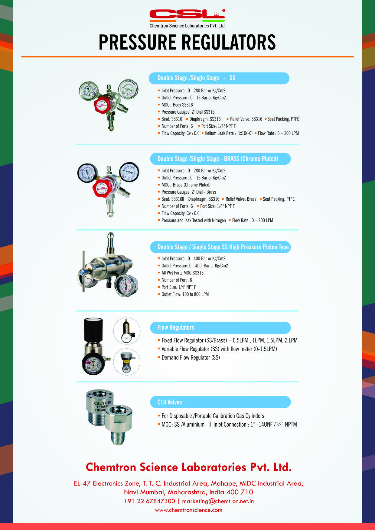 Pressure Regulators Manufacturer,Supplier,Exporter,Maharashtra,India