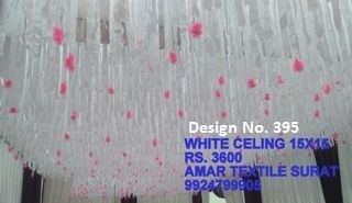 White Decorating ceiling fabric