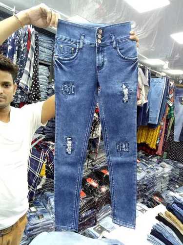 Ladies Jeans - Denim, Waist Size 28-40, Blue | Breathable, Washable for Rainy, Summer, Winter Seasons