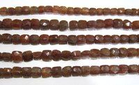 SALE Natural Copper Rutile 8x9mm Cushion Shape Brown  Colour Beads