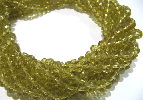 SALE Lemon Hydro Quartz Rondelle Faceted 6mm Beads