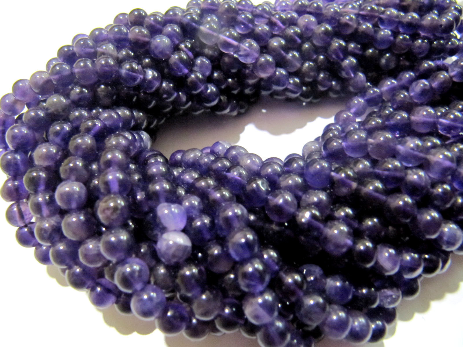 SALE Natural Amethyst Round 6mm Beads Ball Shape Plain  beads