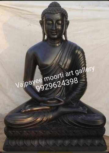 Black Marble Buddha Statue