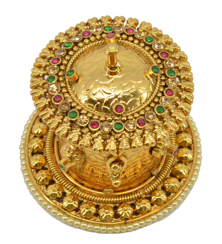 Gold Plated Stylish Sindoor Dabbi