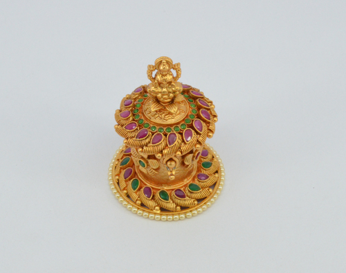 Antique Gold Plated Sindoor Dabbi