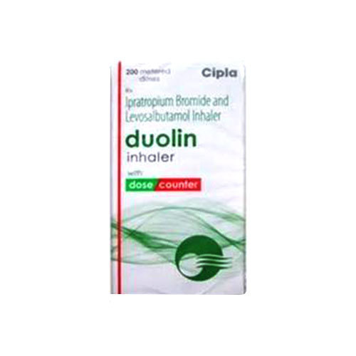 Levosalbutamol And Ipratropium Inhaler - Aluminum, 10x5x2 cm, 200mcg | Quick Relief, Portable Size, Dose Counter