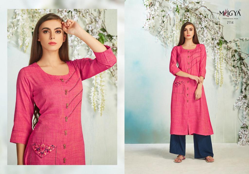 Rayon With Embroidery Kurtis