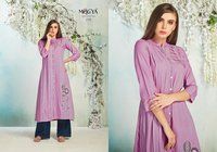 Rayon With Embroidery Kurtis