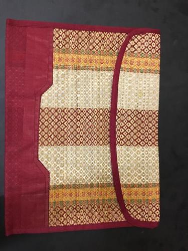 Plain Sabai Grass And Fabric Folder