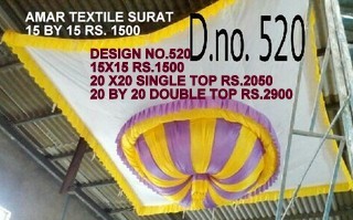 Single and Double Top Tent Ceiling Decorations Fabric - Polyester, 15x15 & 20x20, Purple | Ideal for Event, Party, and Function Ceiling Decor
