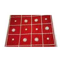 Velvet Shawls - Cotton Silk Blend, Machine Made,  Red Color, Printed Pattern, Ideal For Daily Use, Stylish & Skin-friendly Design