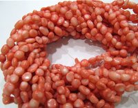 Beautiful Pink Coral Nugget Free Shape Tumbled 6mm To 8mm Beads