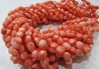 Beautiful Pink Coral Nugget Free Shape Tumbled 6mm To 8mm Beads