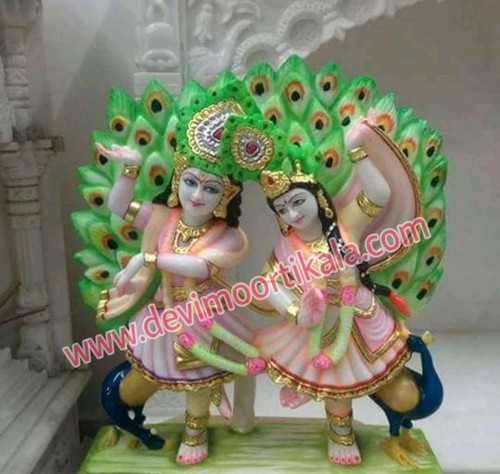 Marble Radha Krishan Dancing Statue