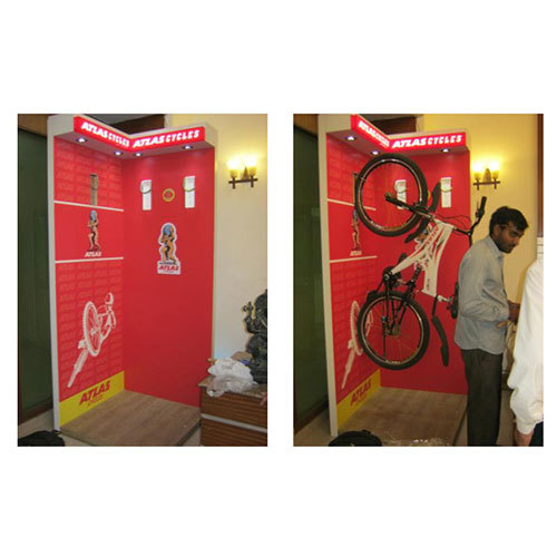 Wooden Advertisement Bicycle Display
